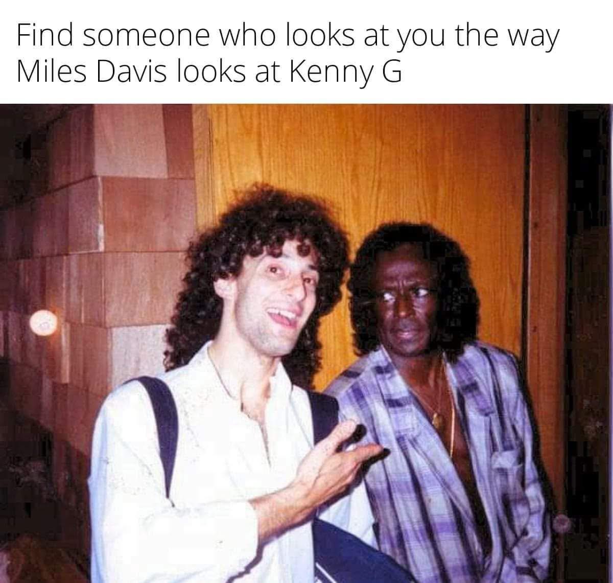 Kenny G and Miles Davis meme